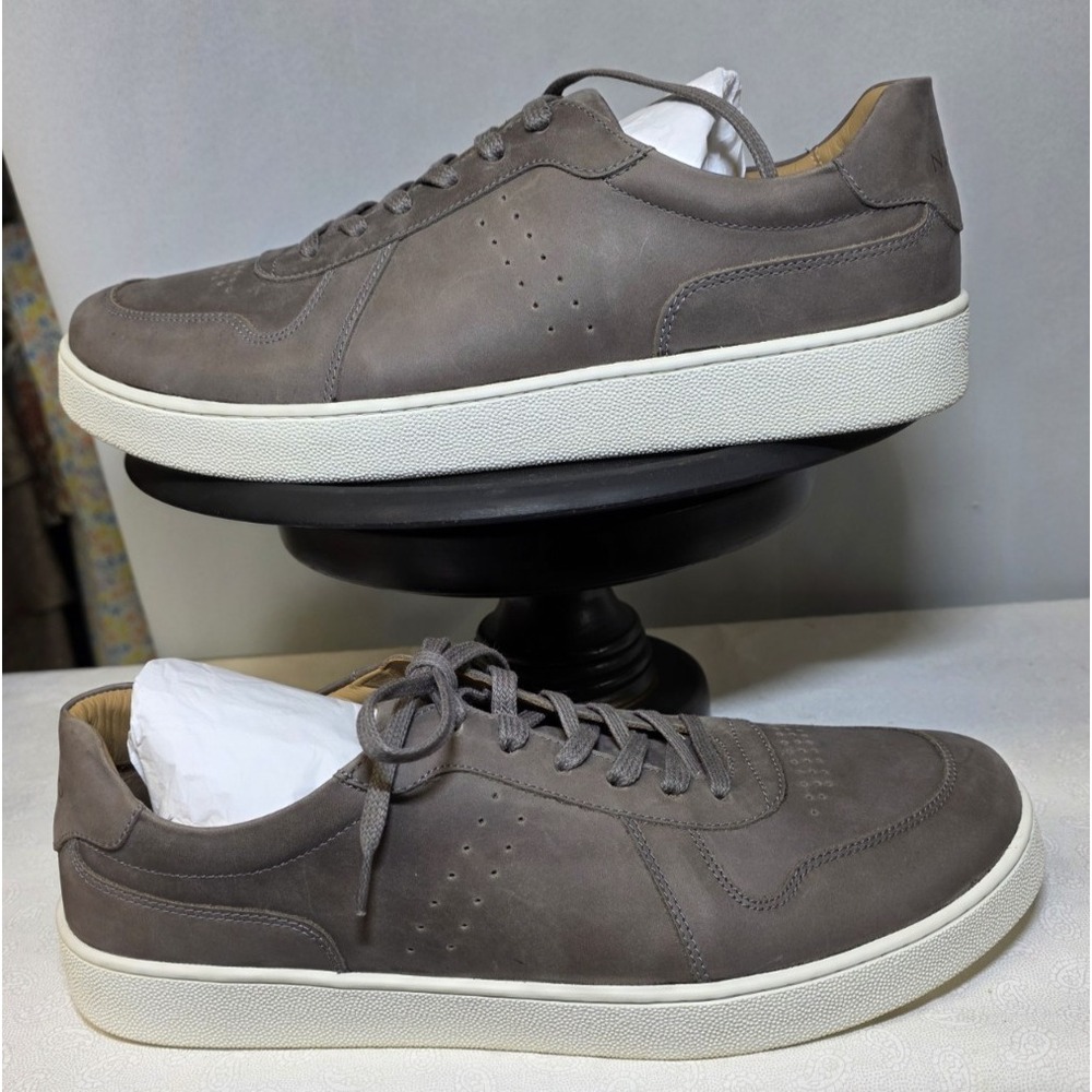 Nisolo Beto Go To Court Sneaker Gray 11 Leather Sustainable Comfort NIB Mens